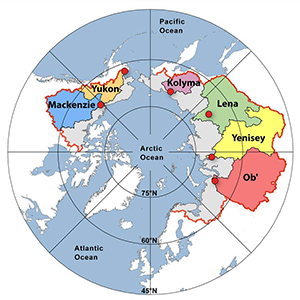 Arctic river catchments